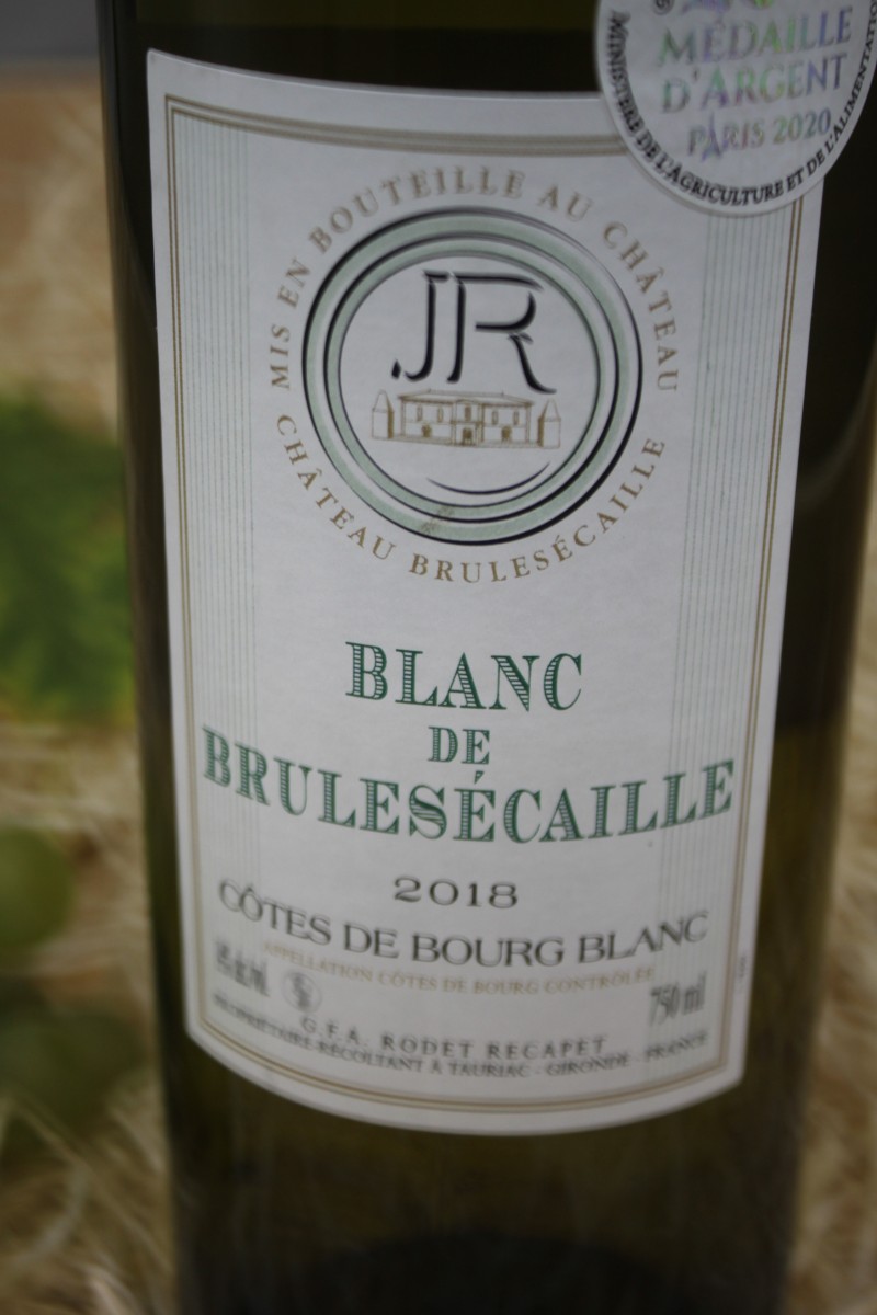 Aoc Cote De Bourg Blanc De Brules Caille Cl