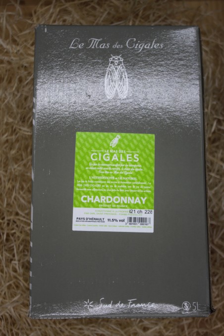 IGP Pays d'Oc Mas des Cigales Chardonnay BIB 5L